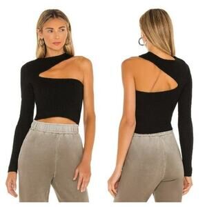NBD Black Olivia One Arm Sweater